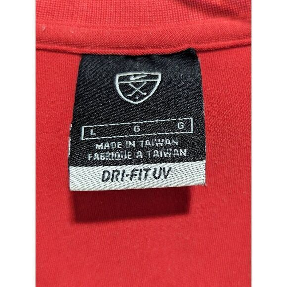 Nike Men's Vintage Orange Stretch Stripe Dri-Fit UV Golf Polo Shirt Sz Large - Picture 2 of 5